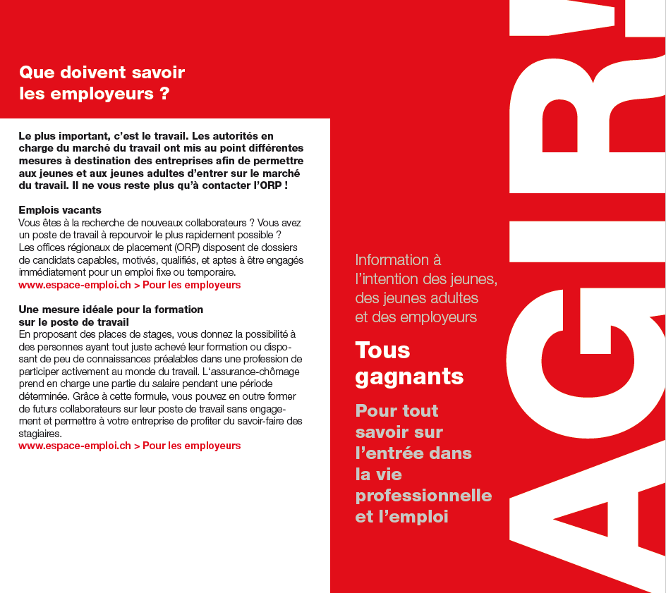 Flyer pour tout savoir sur l'entrée dans la vie professionnelle